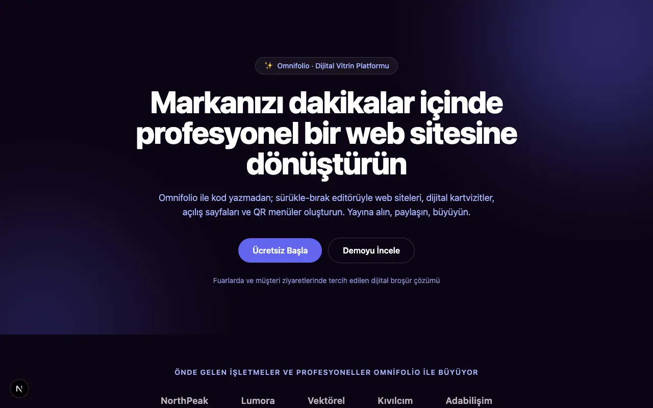 Omnifolio Launch teması